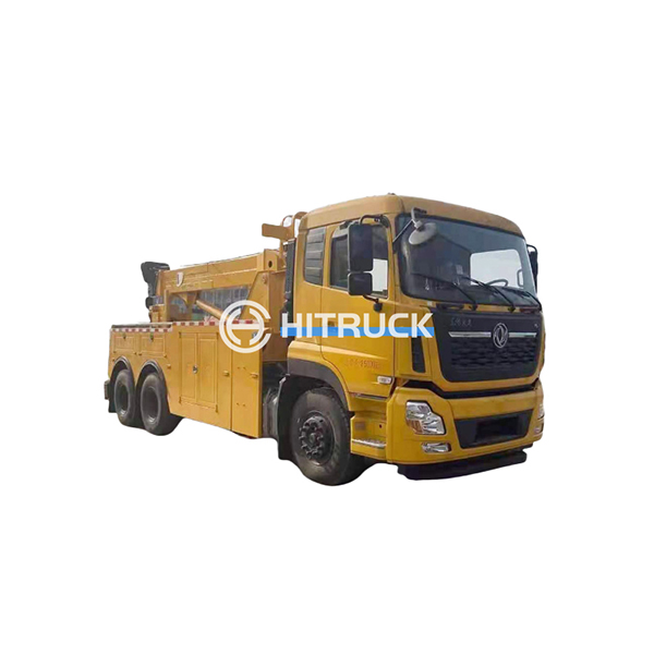Dongfeng Tianlong rear double bridge towing separation wrecker